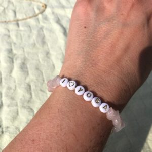 Splitarmband Yoga met Rozenkwarts