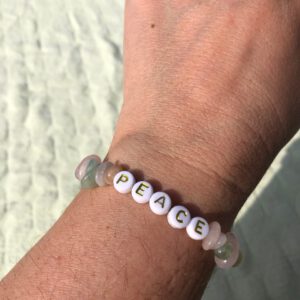 Splitarmband Peace met Morganiet