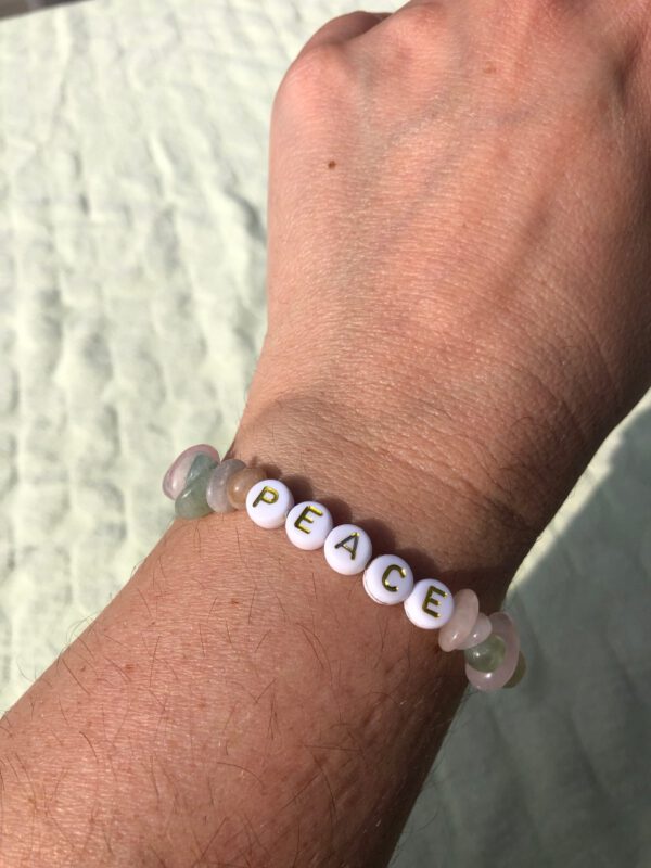 Splitarmband Peace met Morganiet