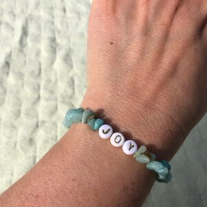Splitarmband Joy met Amazoniet