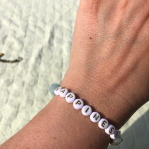Splitarmband Happiness met Amazoniet