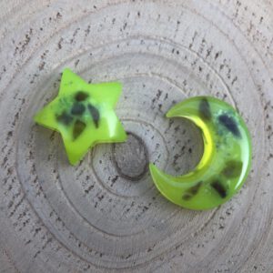 Orgonite set maan ster geel