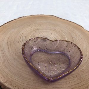 Hart schaaltje lila goud