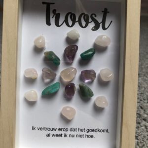 Kristalgrid ingelijst troost