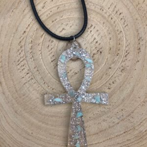 Ketting met Ankh Orgonite en amazoniet