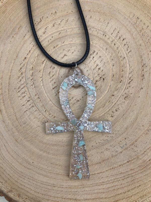 Ketting met Ankh Orgonite en amazoniet