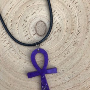 Ketting met Ankh Orgonite en bergkristal klein