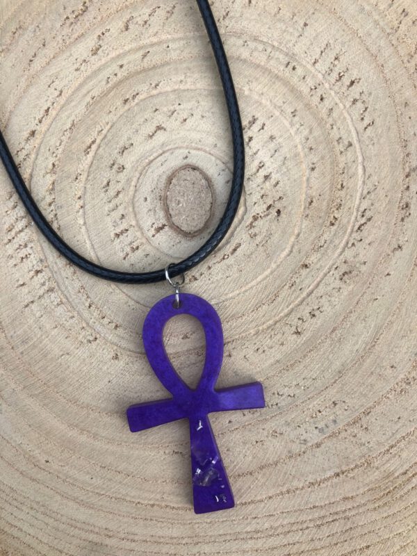 Ketting met Ankh Orgonite en bergkristal klein