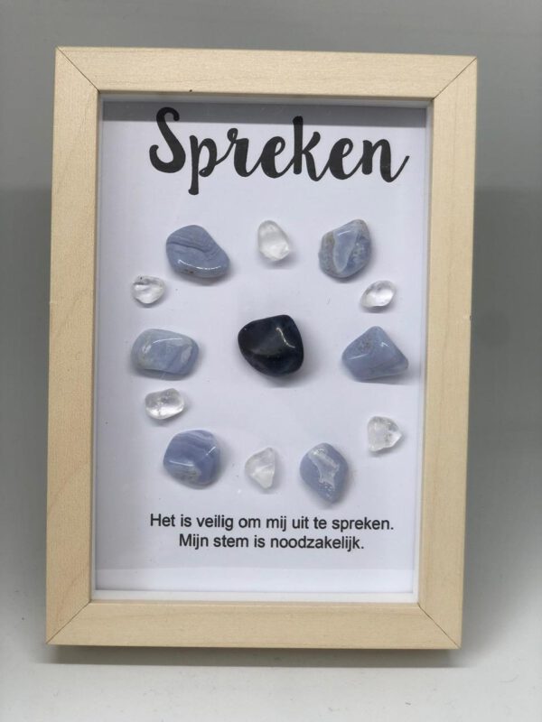 Kristalgrid ingelijst spreken