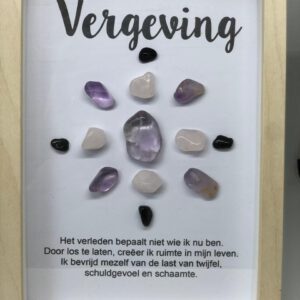 Kristalgrid ingelijst vergeving