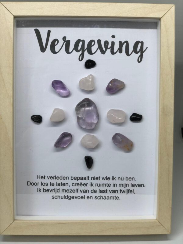 Kristalgrid ingelijst vergeving