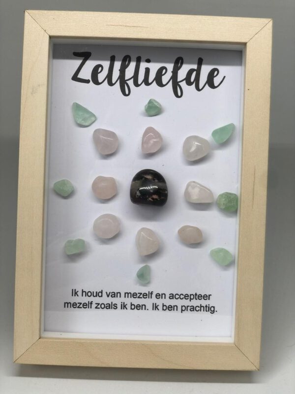 Kristalgrid ingelijst zelfliefde